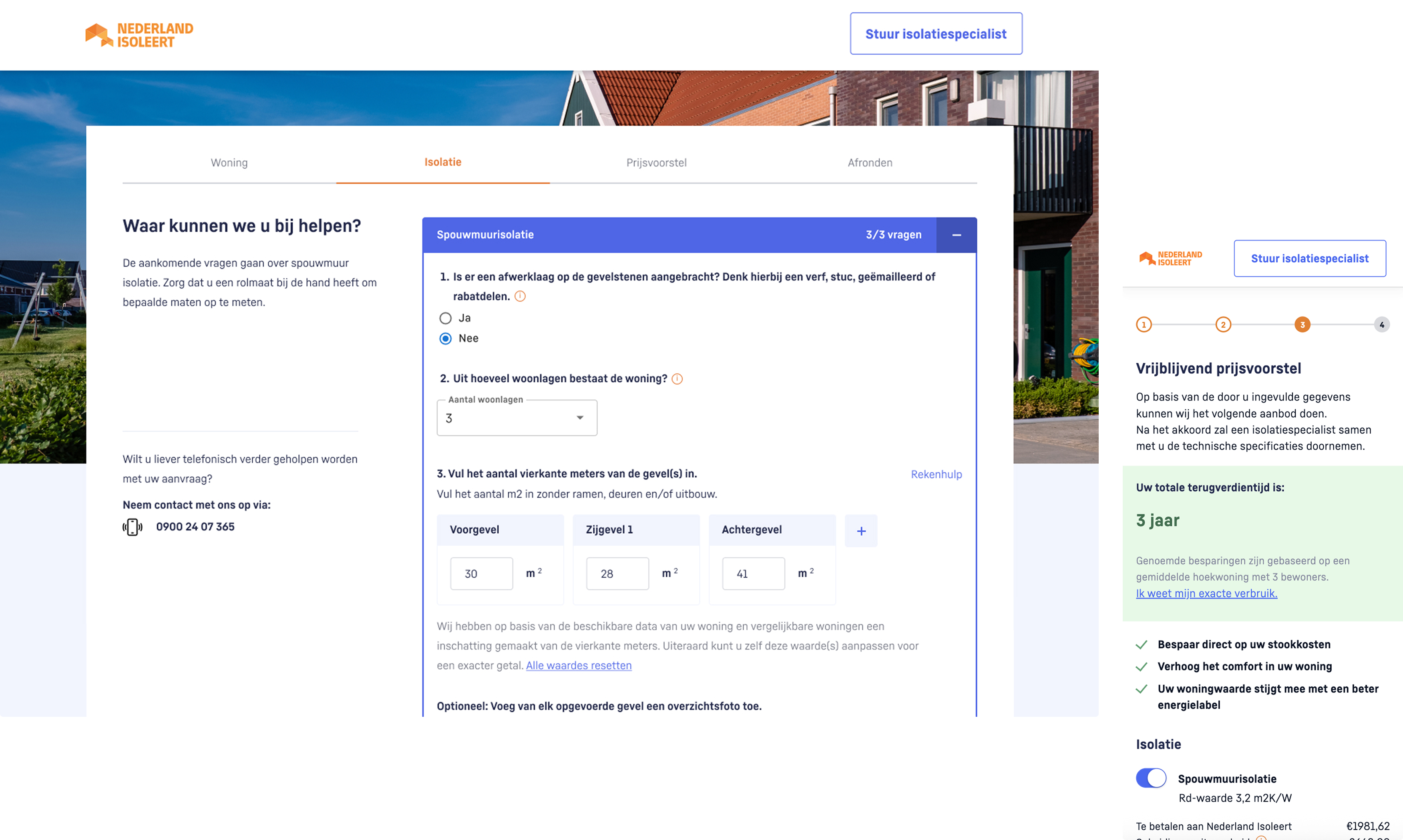 Offerte proces Nederland Isoleert