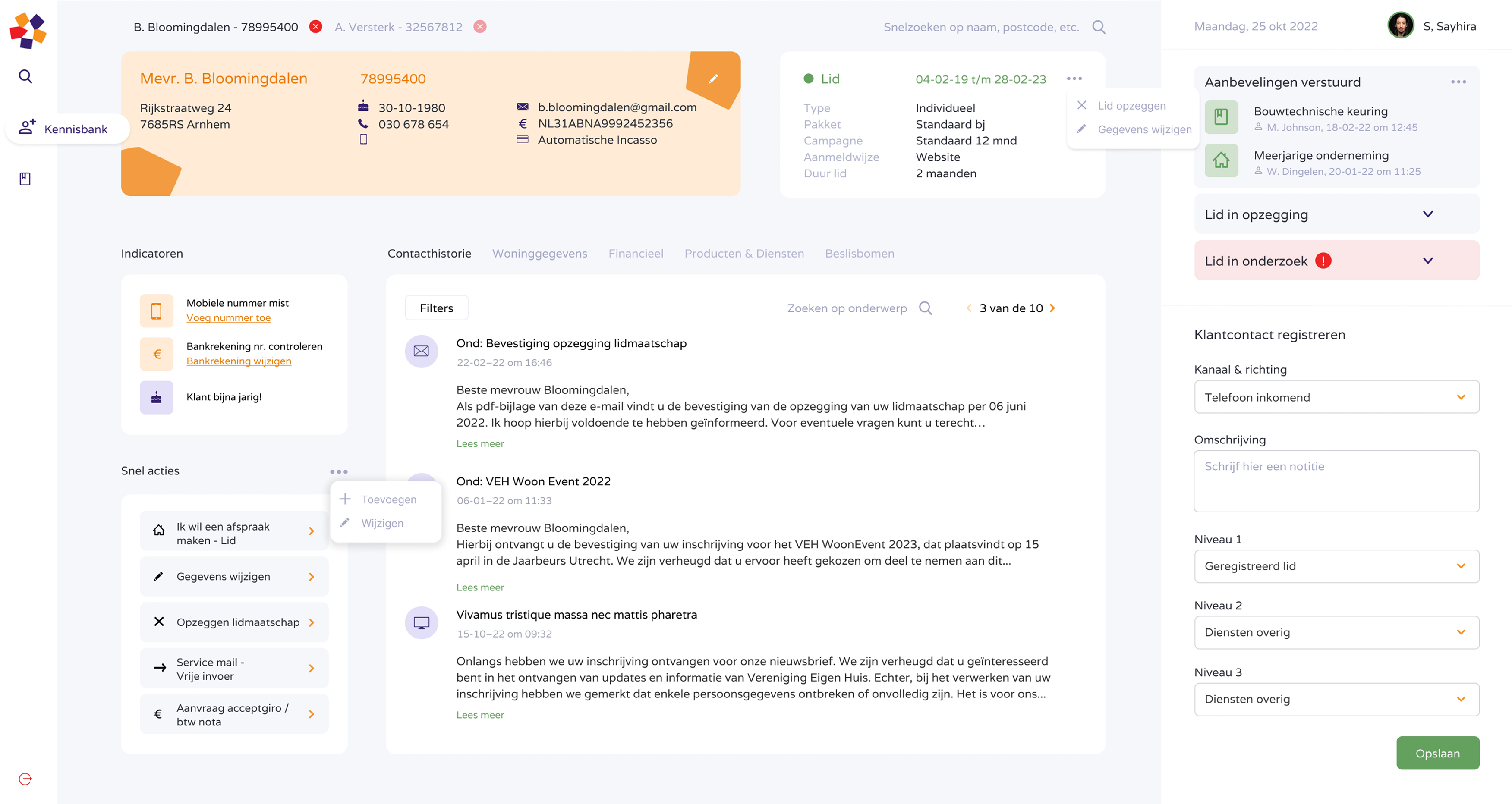 Klantbeeld dashboard
